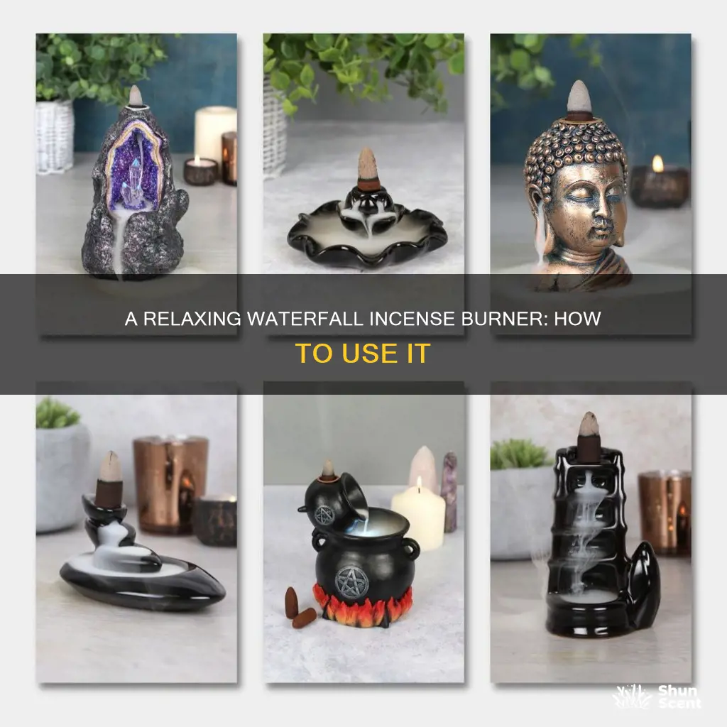 how to use a waterfall incense burner
