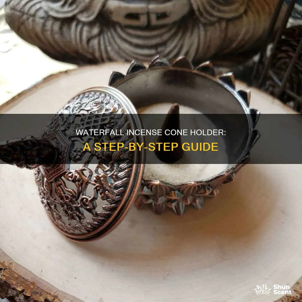 how to use a waterfall incense cone holder