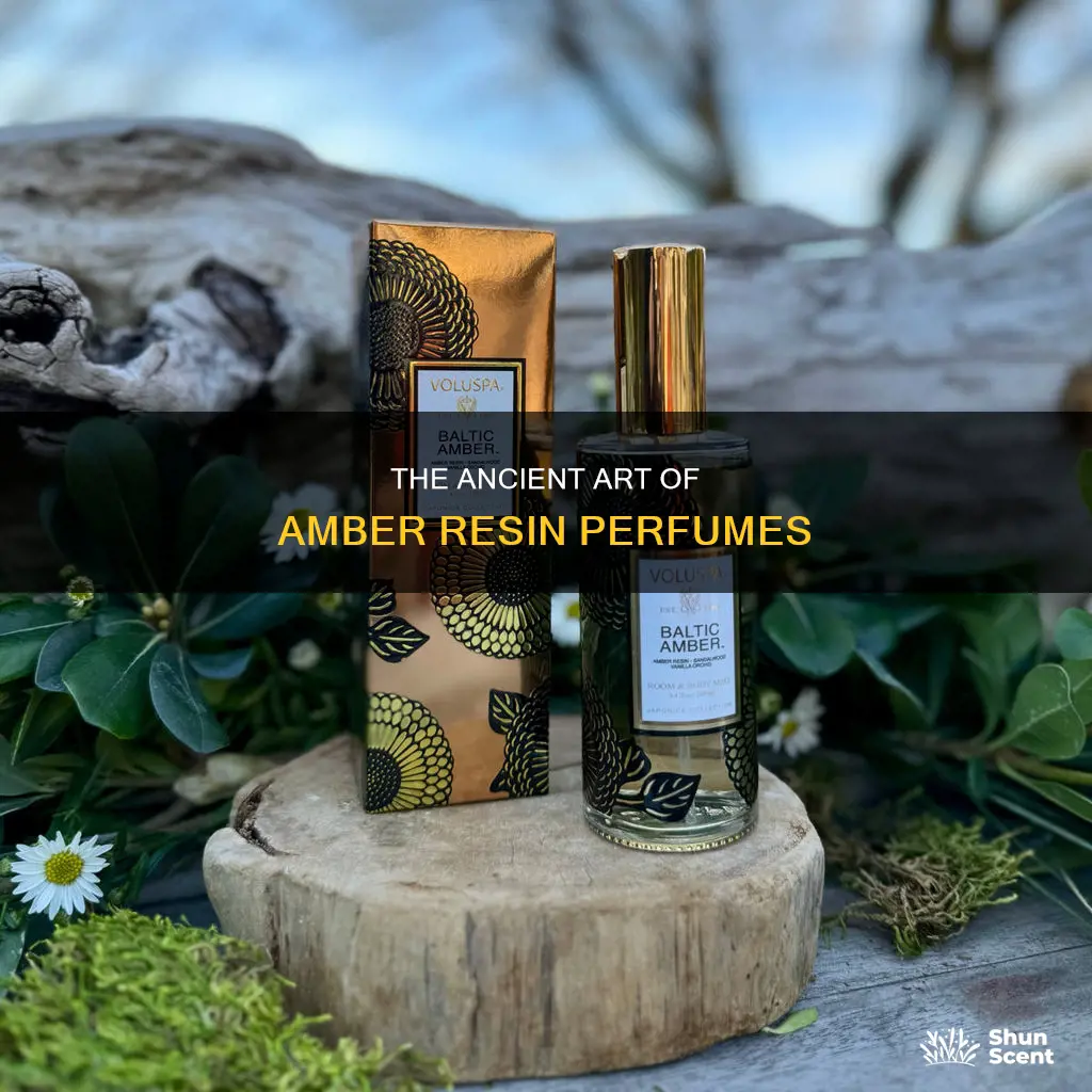 how to use amber resin as perfume