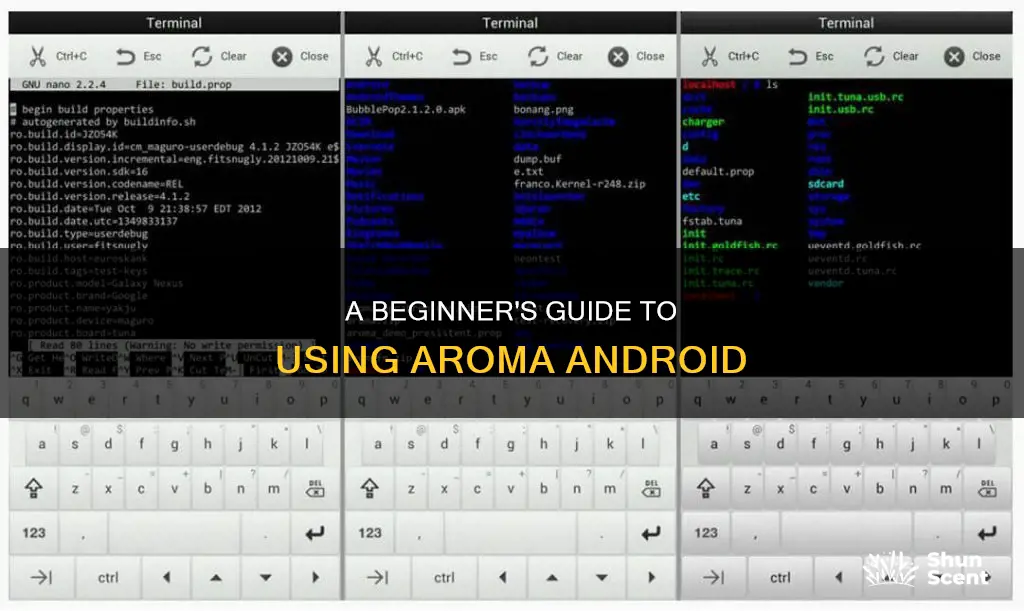 how to use aroma android