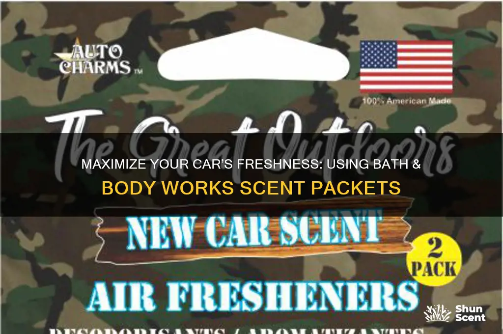 how to use bath and hody works car scent packets