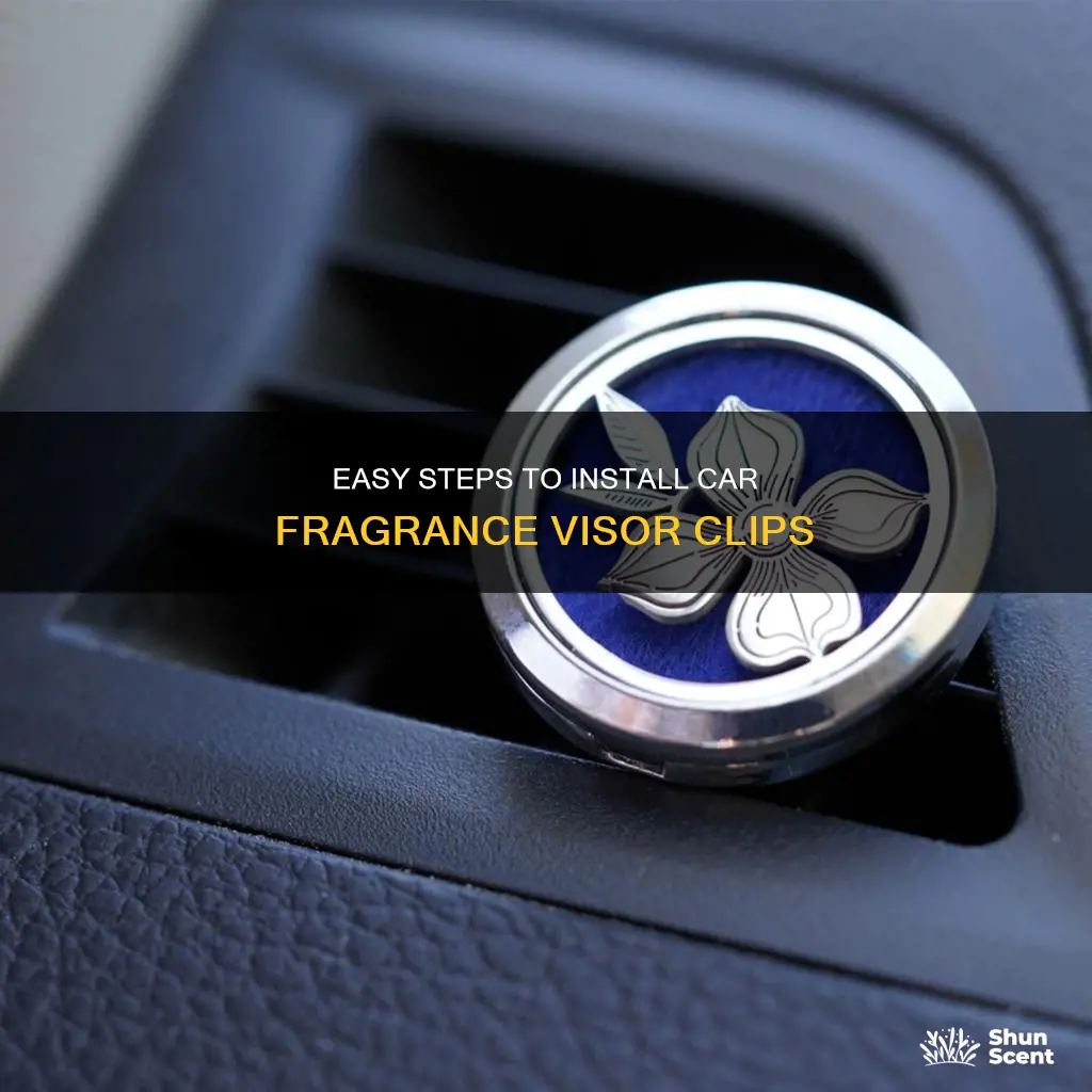 how to use car fragrance visor clip