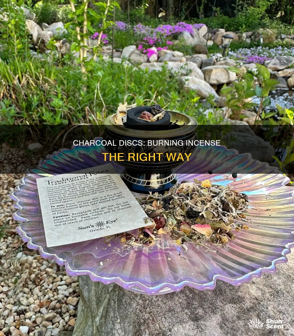 how to use charcoal discs for incense