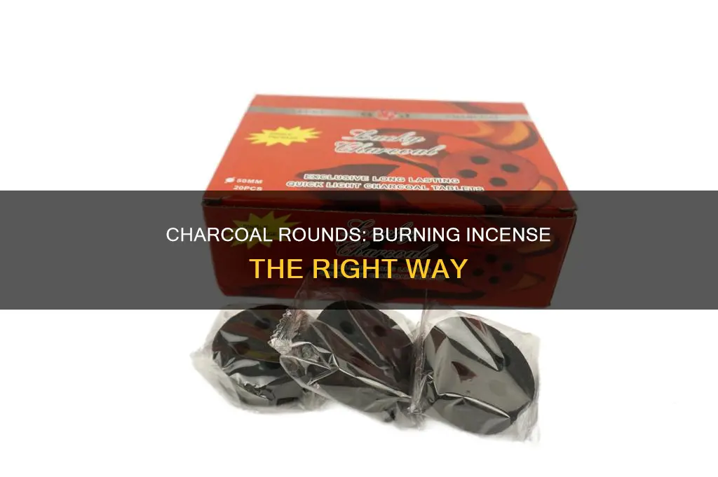 how to use charcoal rounds for incense