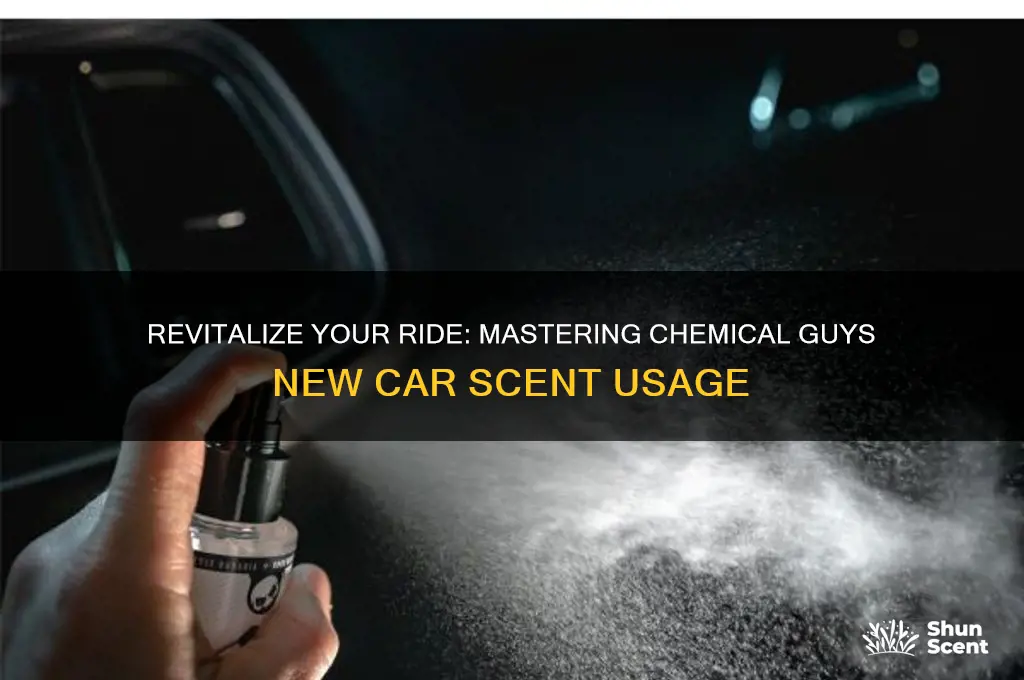 how to use chemical guys new car scent