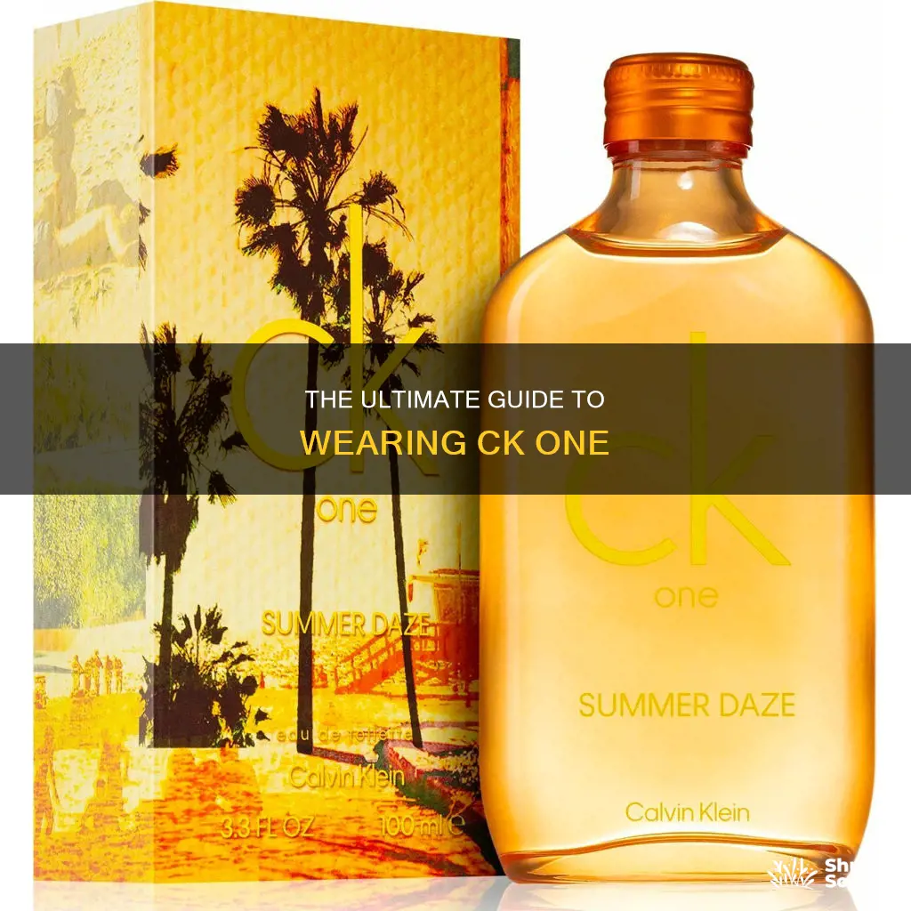 how to use ck one perfume