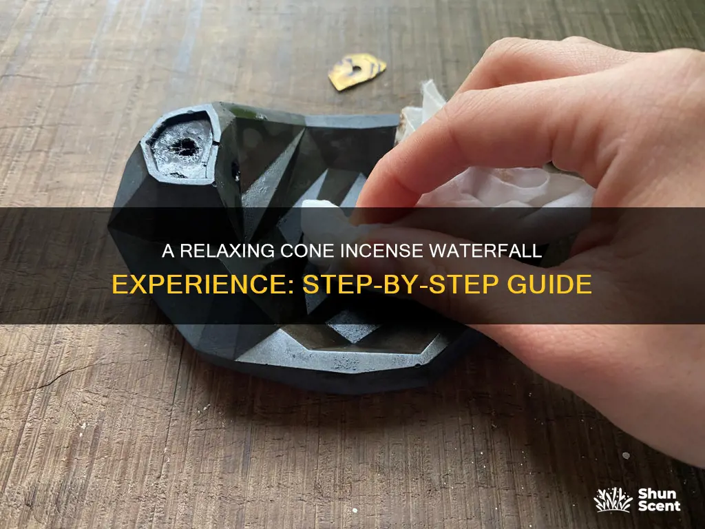 how to use cone incense waterfall