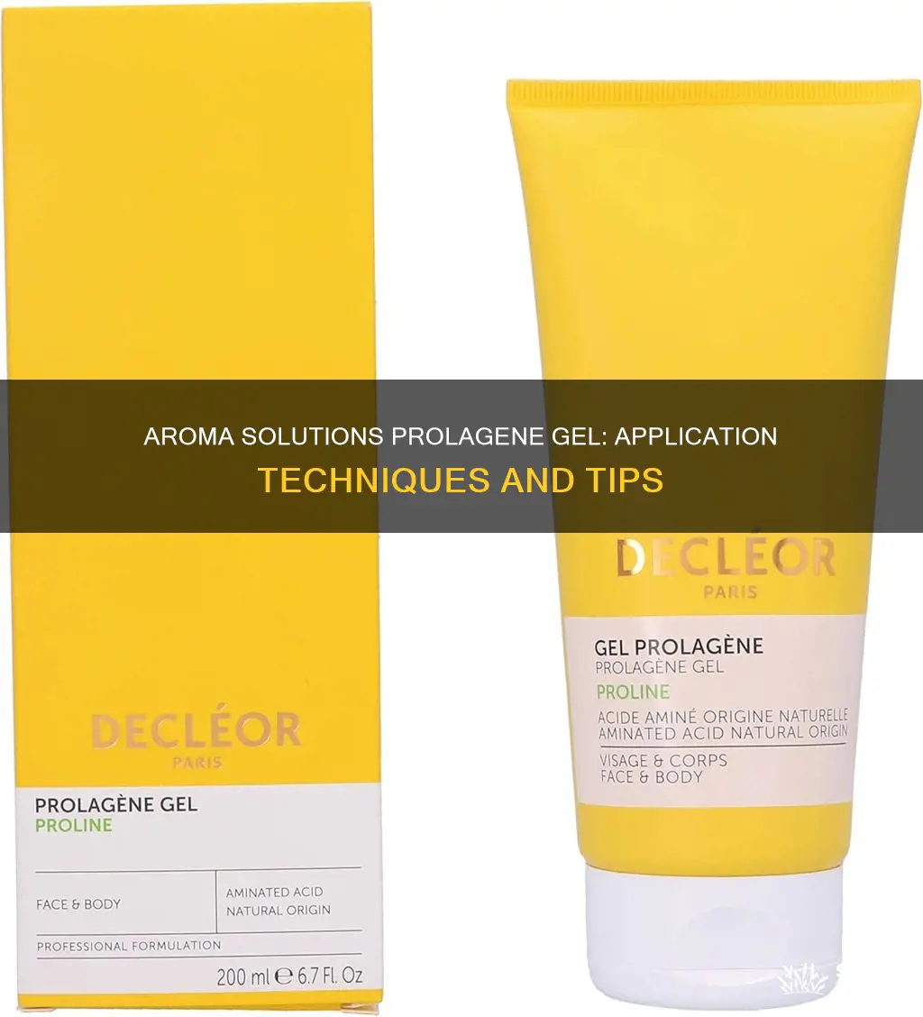 how to use decleor aroma solutions prolagene gel