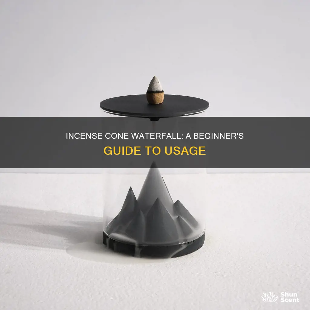 how to use incense cone waterfall