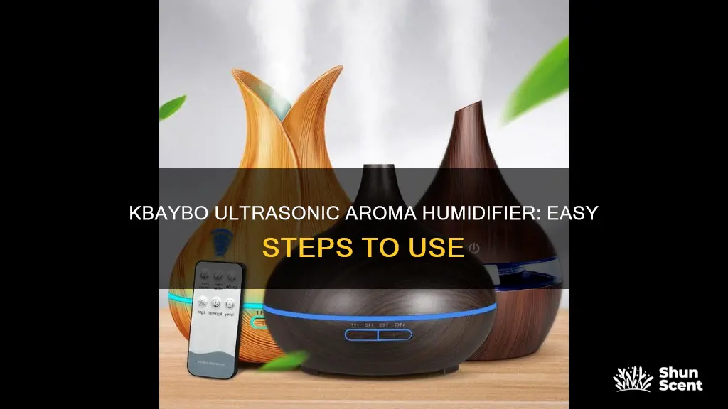 how to use kbaybo ultrasonic aroma humidifier