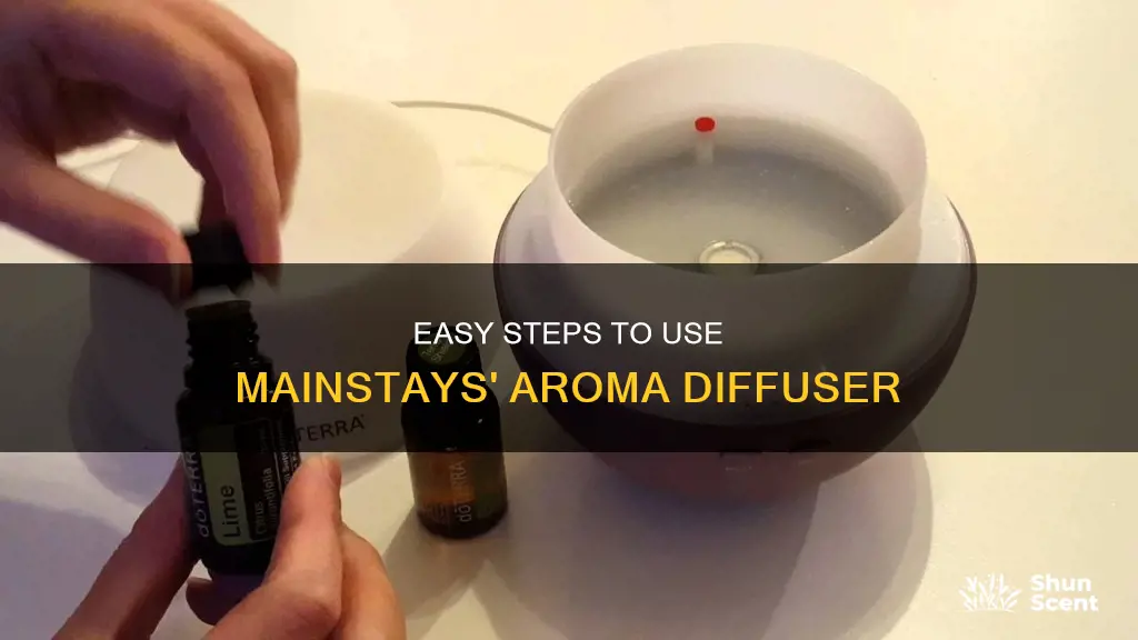 how to use mainstays cool mist ultrasonic aroma diffuser set