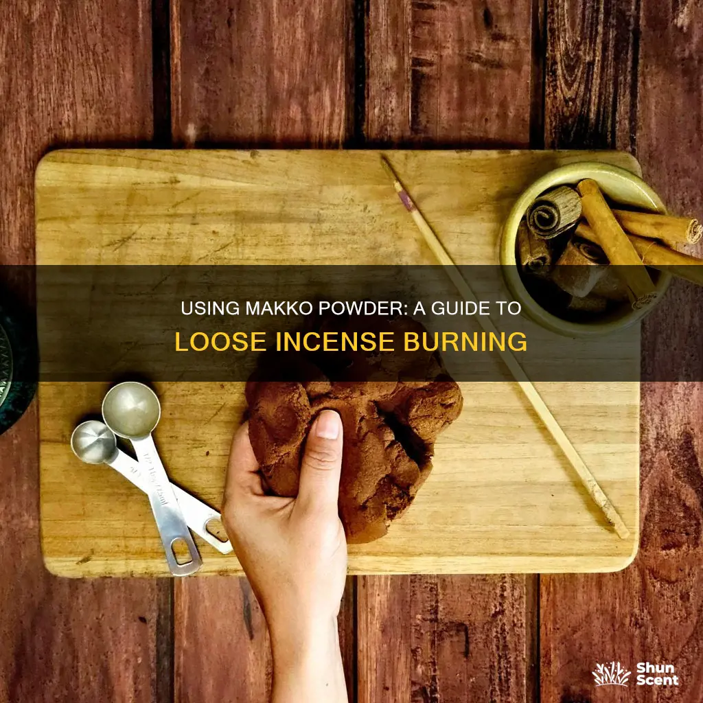 how to use makko powder with loose incense