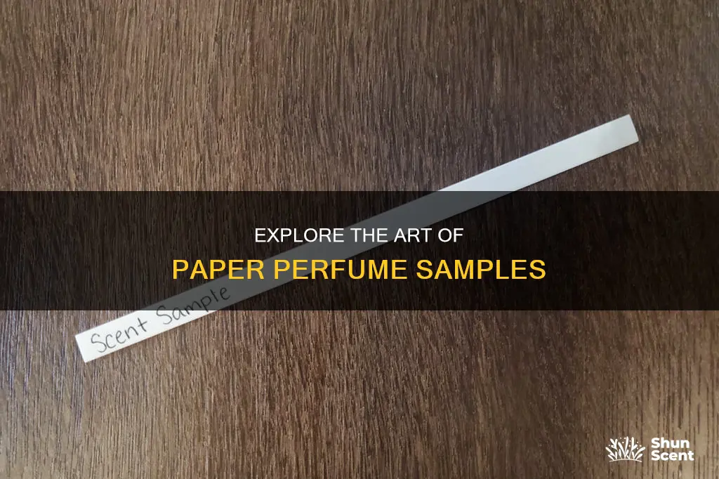 how to use paper perfume samples