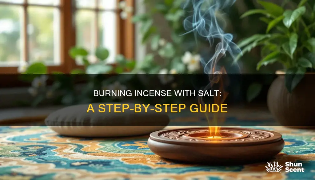 how to use salt to burn incense