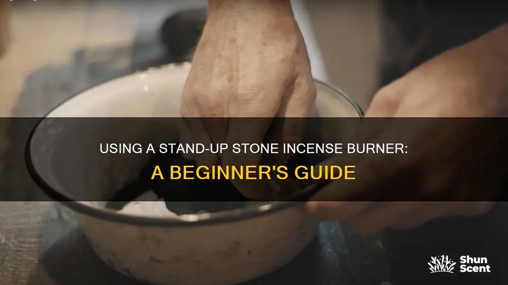 how to use stand up stone incense burner