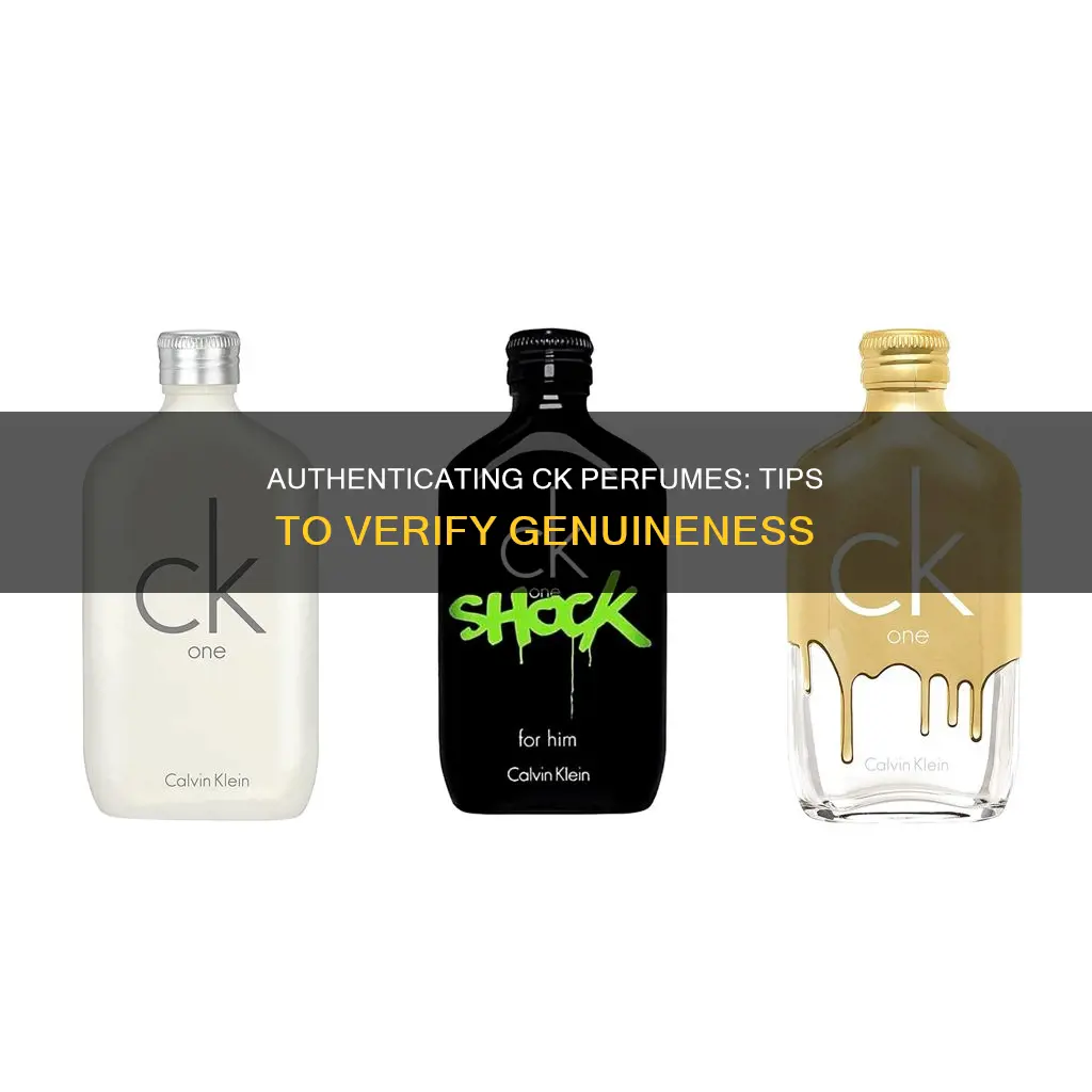 how to verify ck perfume is genuine