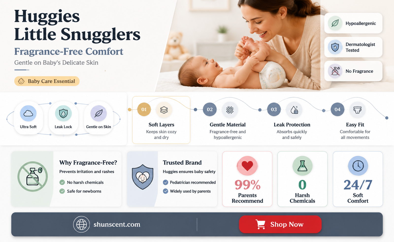 are huggies little snugglers fragrance free