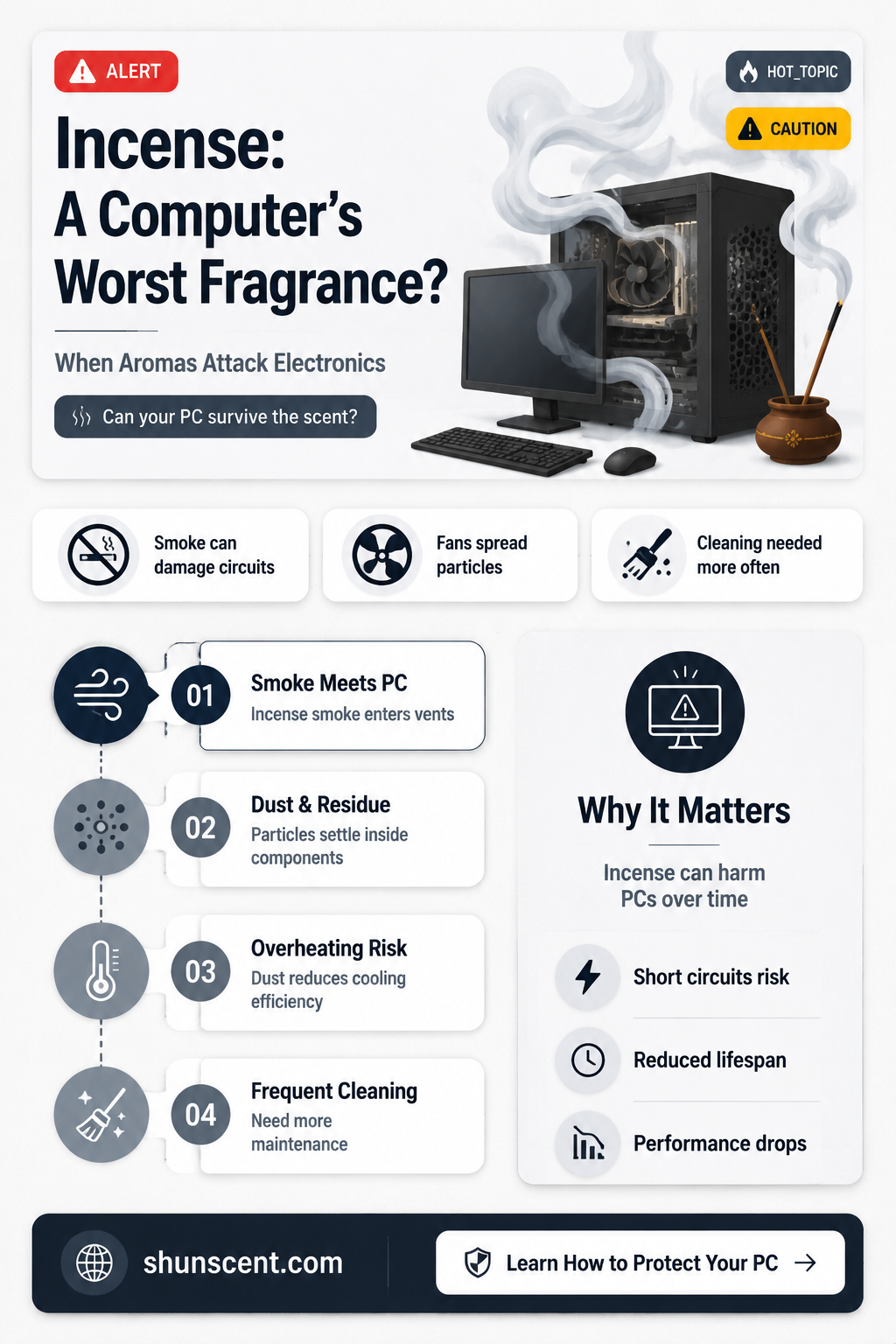 are incense dangerous to computers