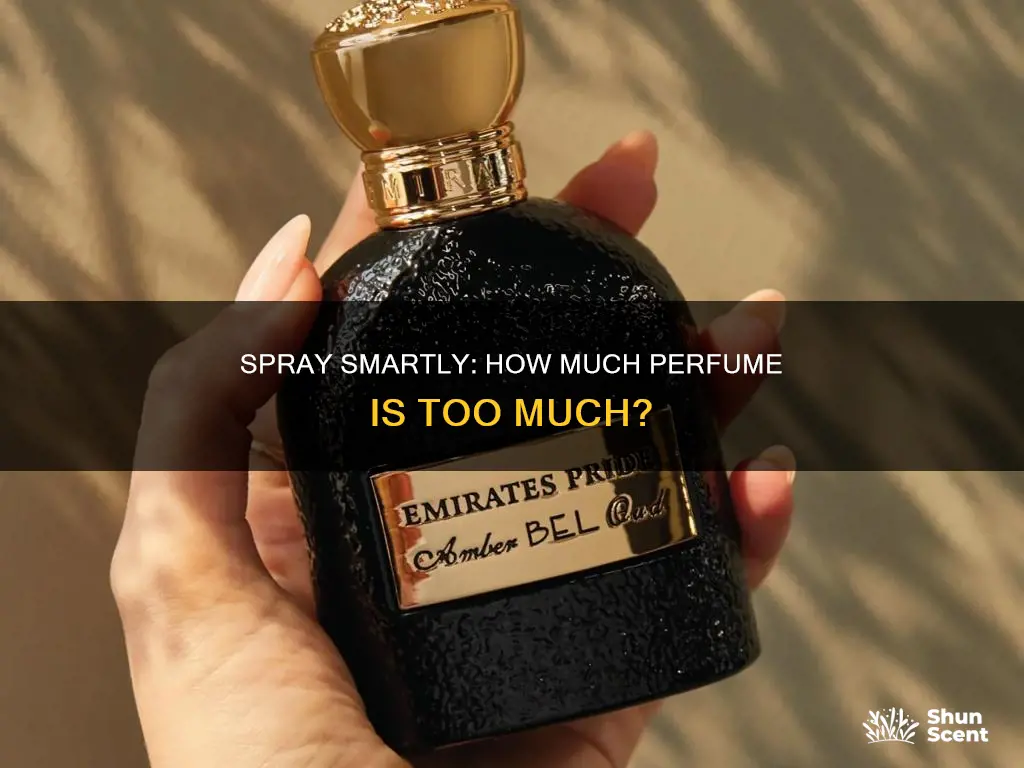 is 3 sprays of perfume too much