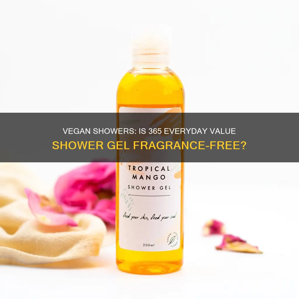 is 365 everyday value fragrance free shower gel vegan