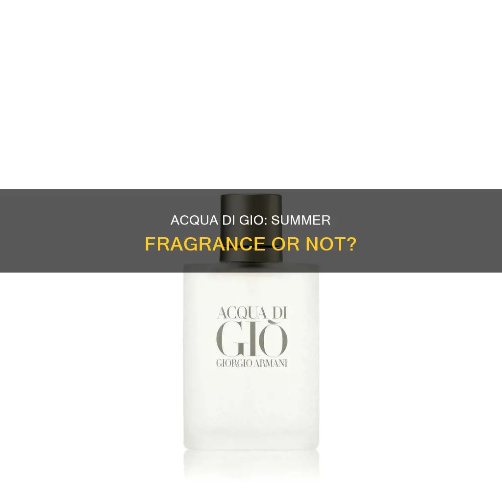 is acqua di gio a summer fragrance