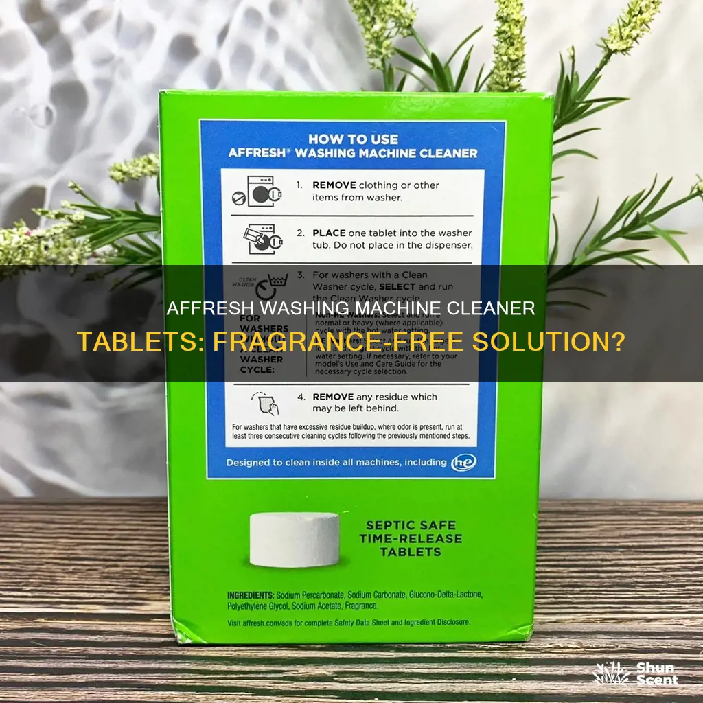 is affresh washing machine cleaner tablets fragrance free