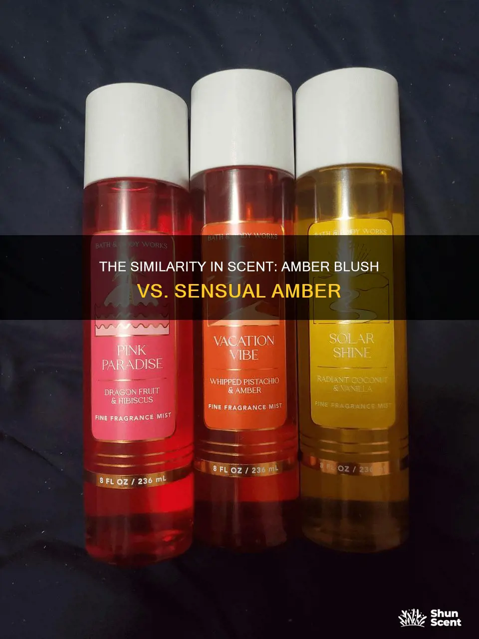 is amber blush and sensual amber similar in fragrance