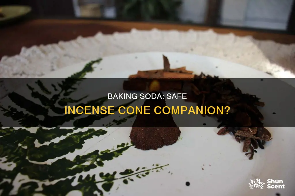 is baking soda safe to use for burning incense cones
