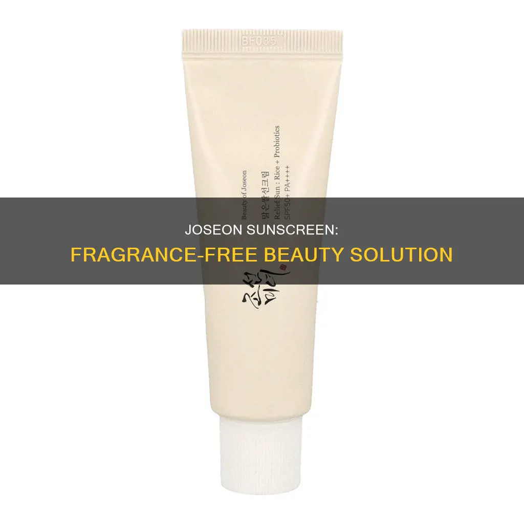 is beauty of joseon sunscreen fragrance free