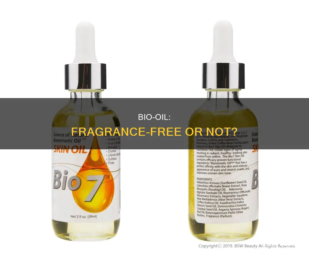 is bio oil fragrance free