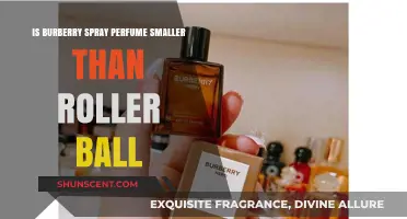 Burberry Spray vs Rollerball: Size Comparison