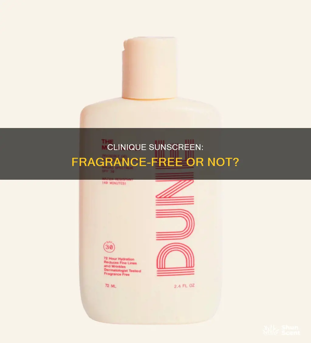 is clinique sunscreen fragrance free