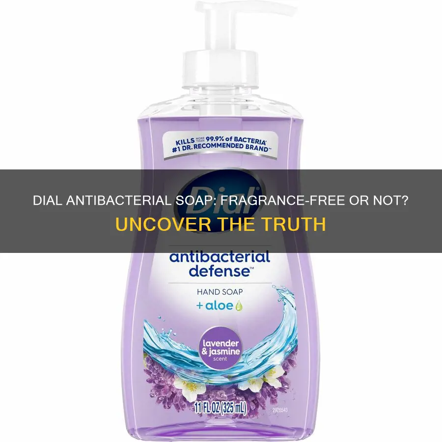 is dial antibacterial soap fragrance free