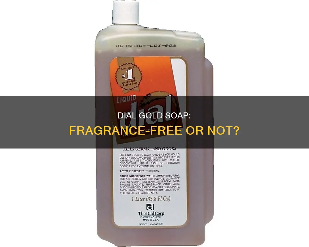 is dial gold soap fragrance free