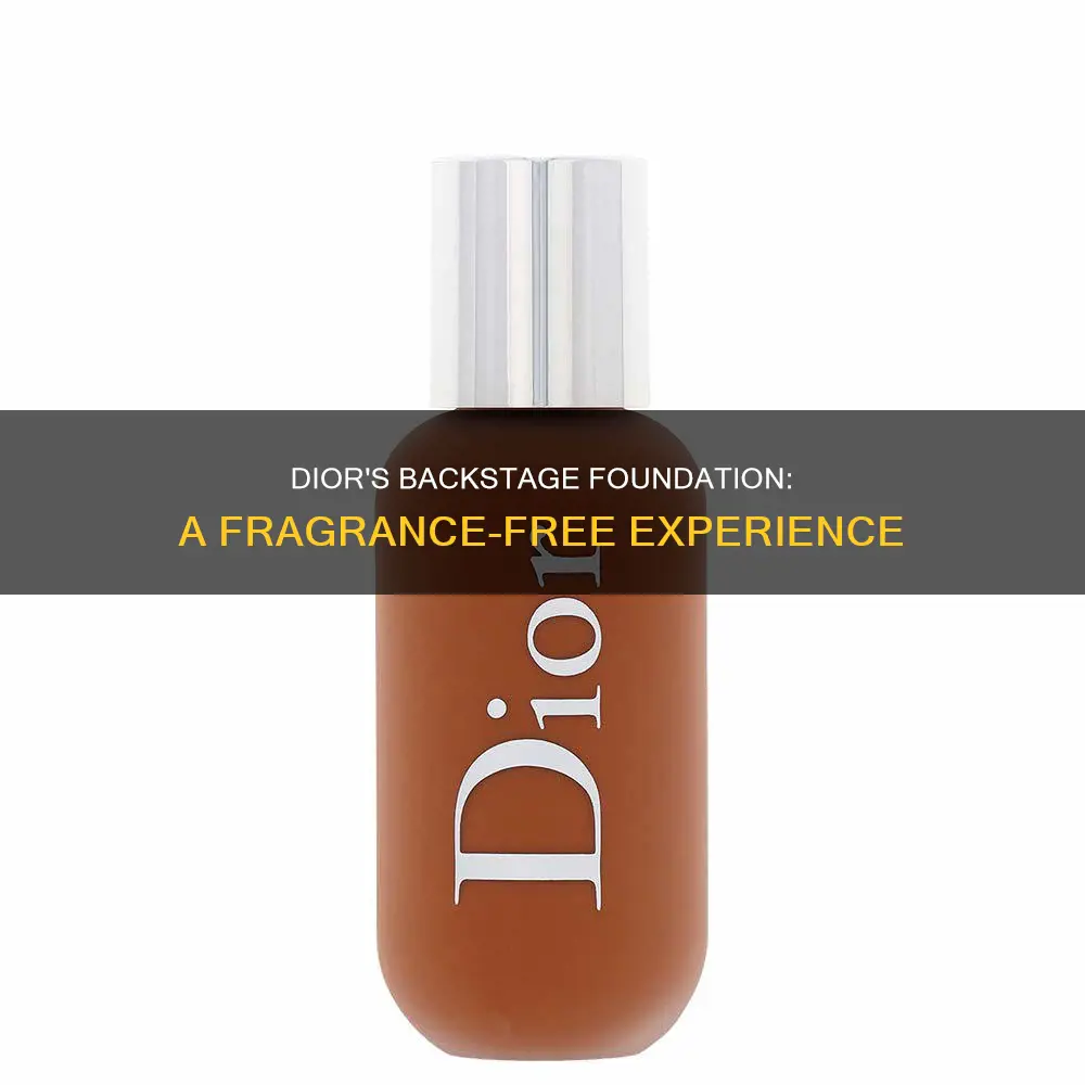 is dior backstage foundation fragrance free