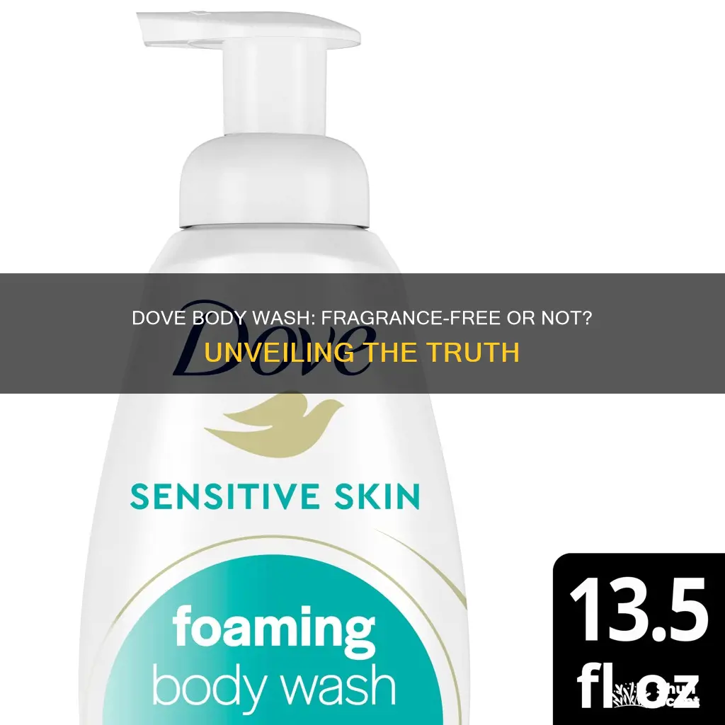 is dove body wash fragrance free