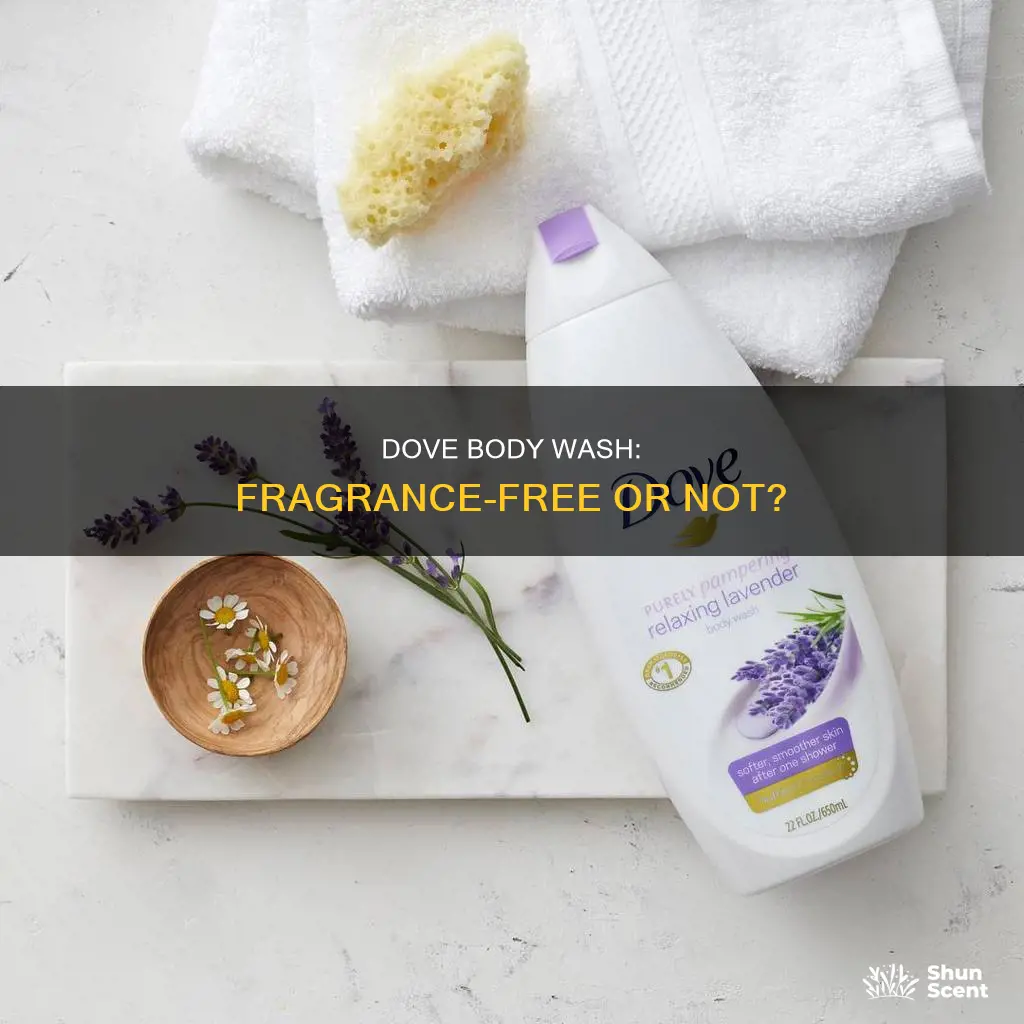 is dove body wash fragrance free