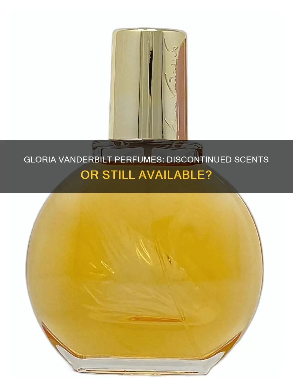 is gloria vanderbilt perfume discontinued