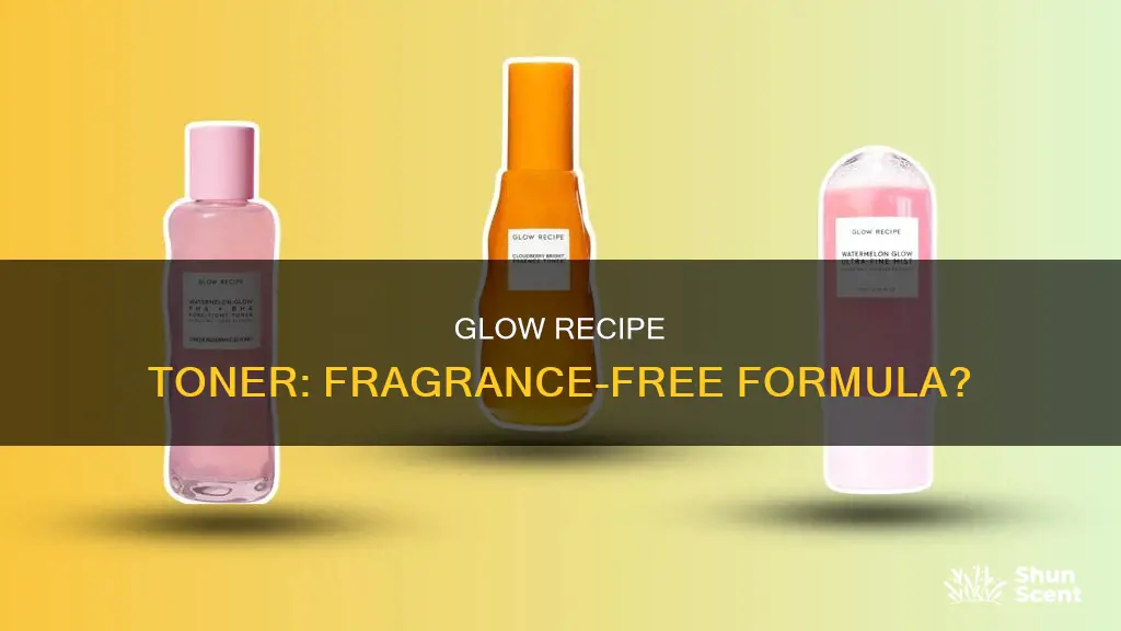 is glow recipe toner fragrance free