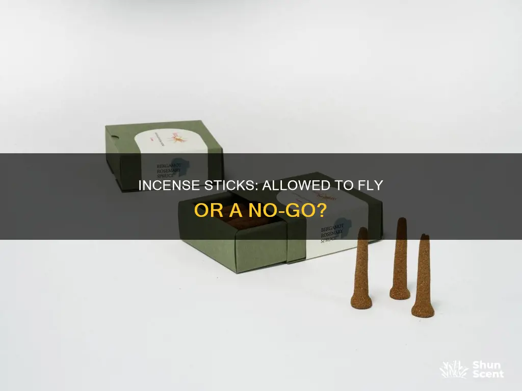 is incense stick allowed in flight