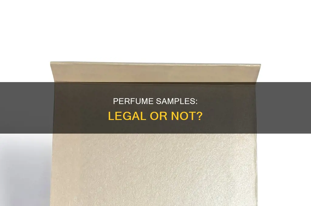 is it illegal to sell perfume samples