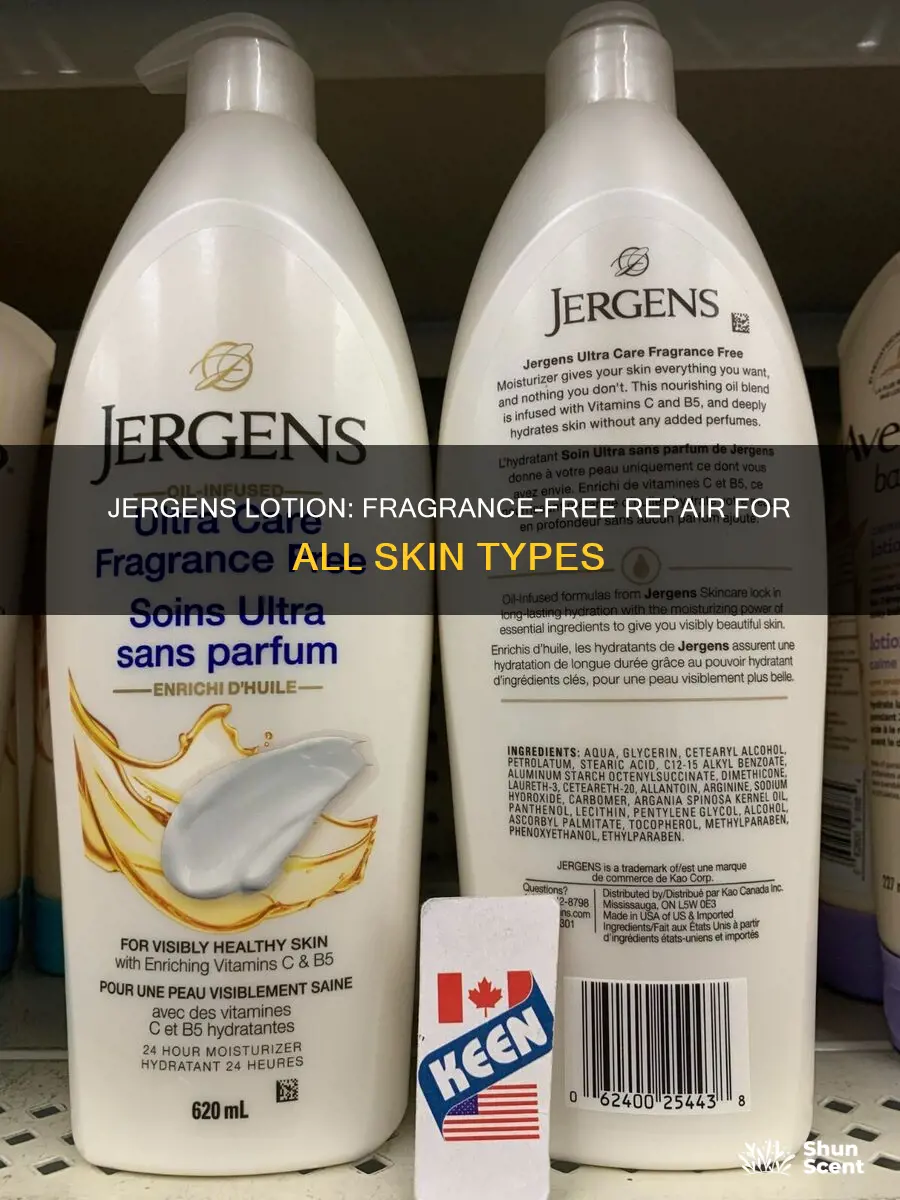 is jergen overnight repair lotion fragrance free