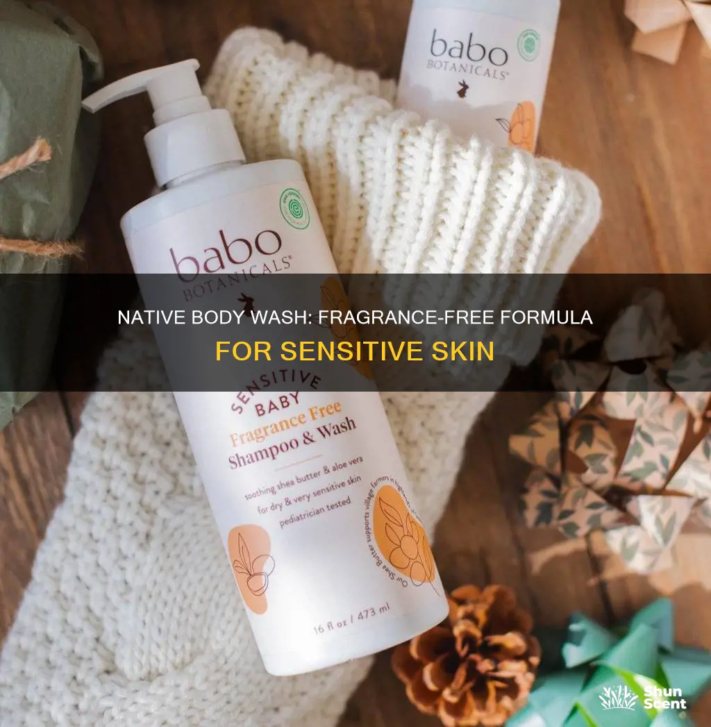 is native body wash fragrance free
