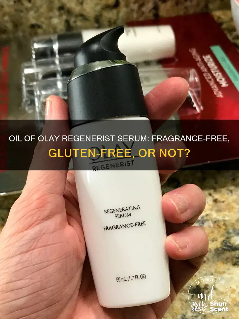 is oil of olay regenerist serum fragrance free gluten free