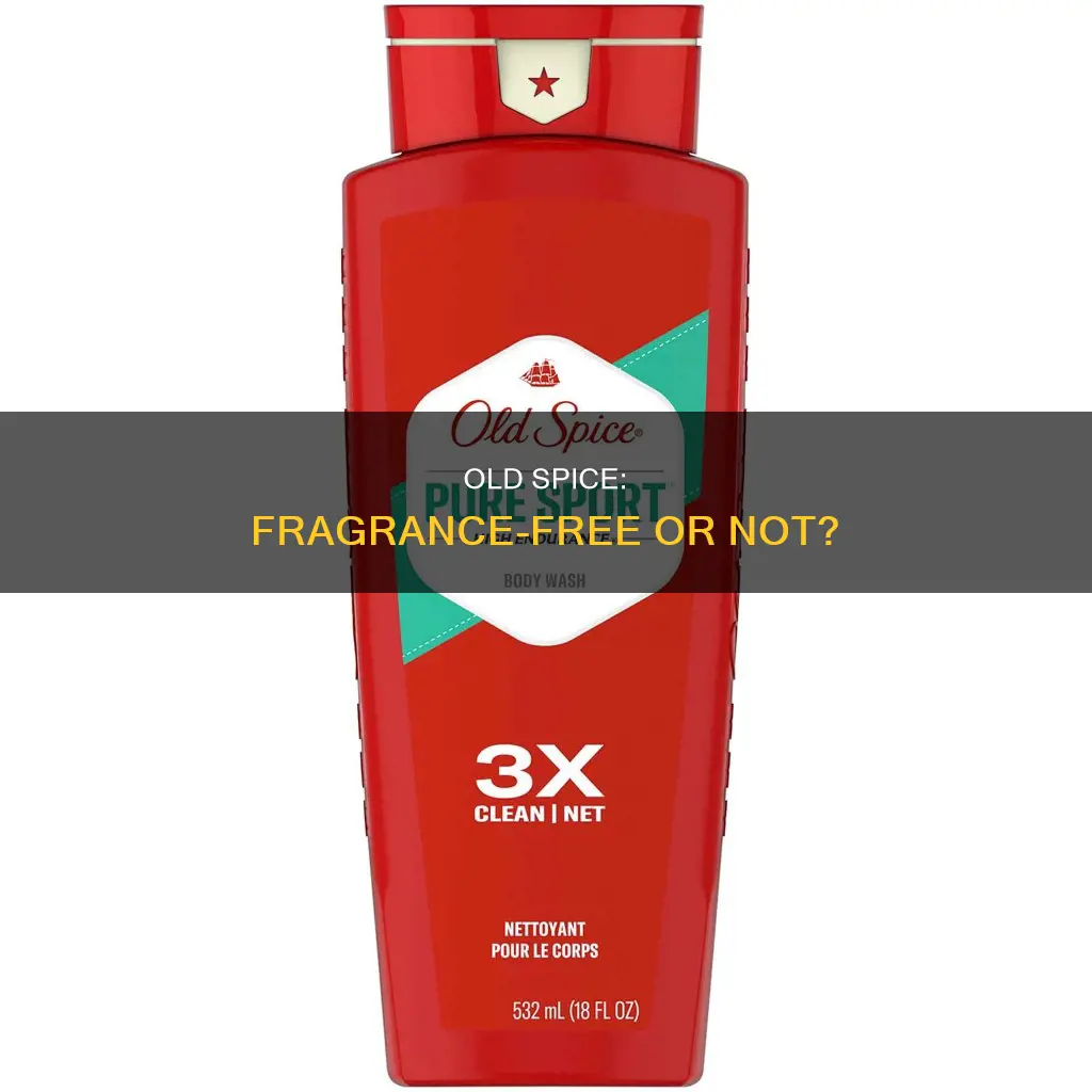 is old spice fragrance free