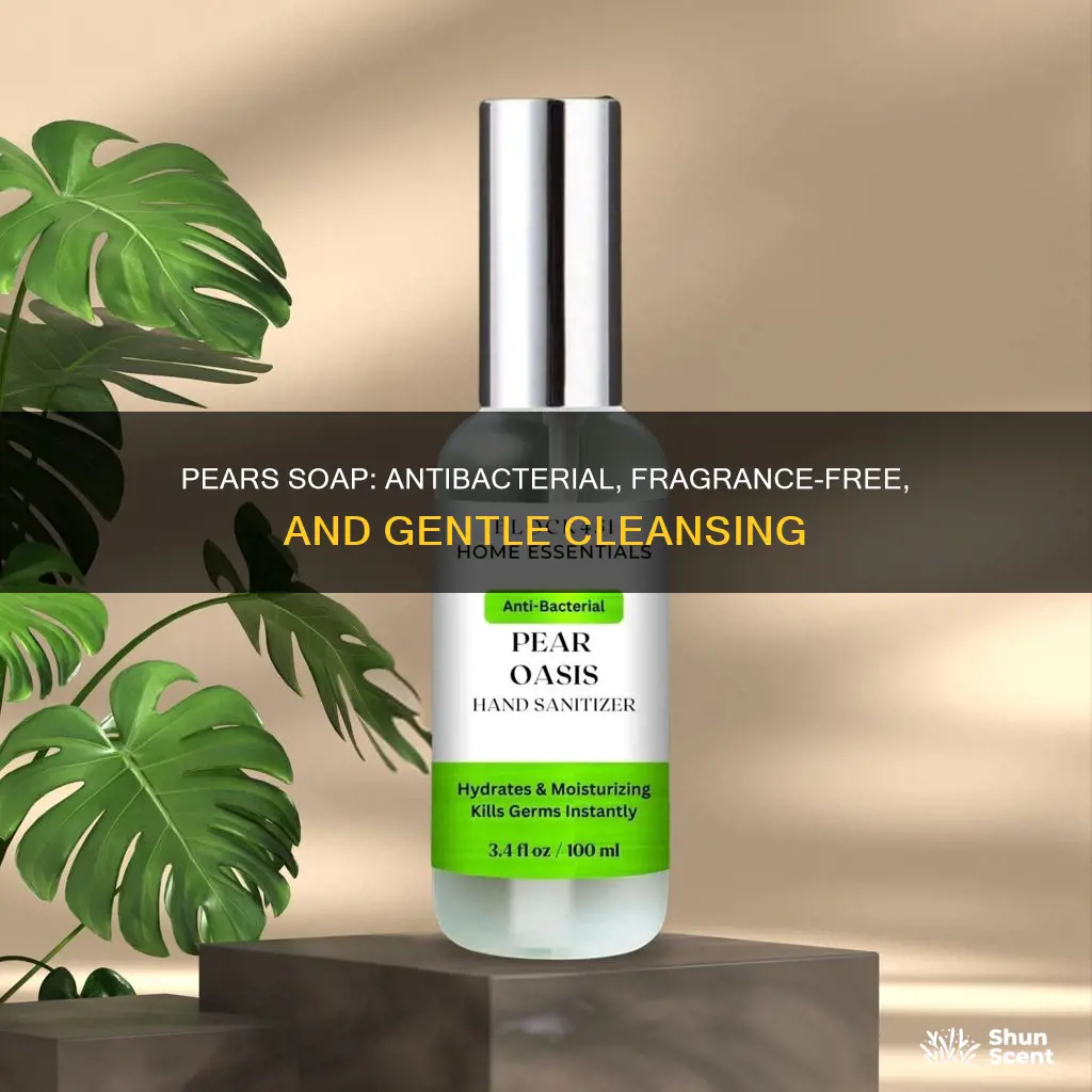 is pears soap antibacterial and fragrance free soap