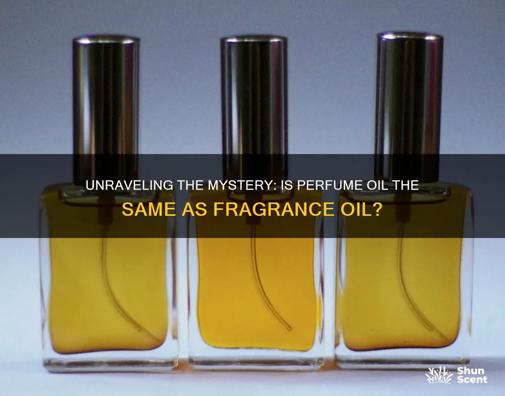 is perfume oil the same as fragrance oil