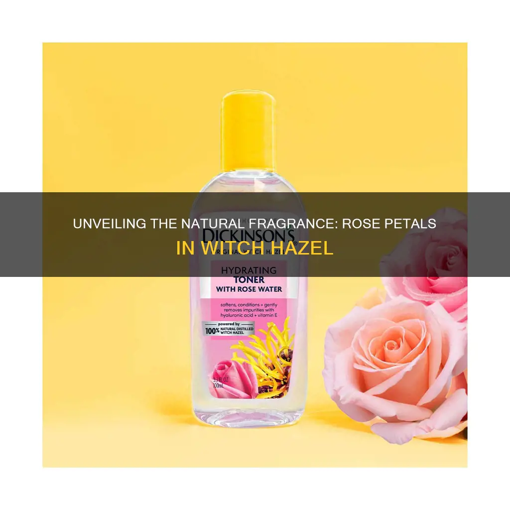 is rose petal a natural fragrance in witch hazel