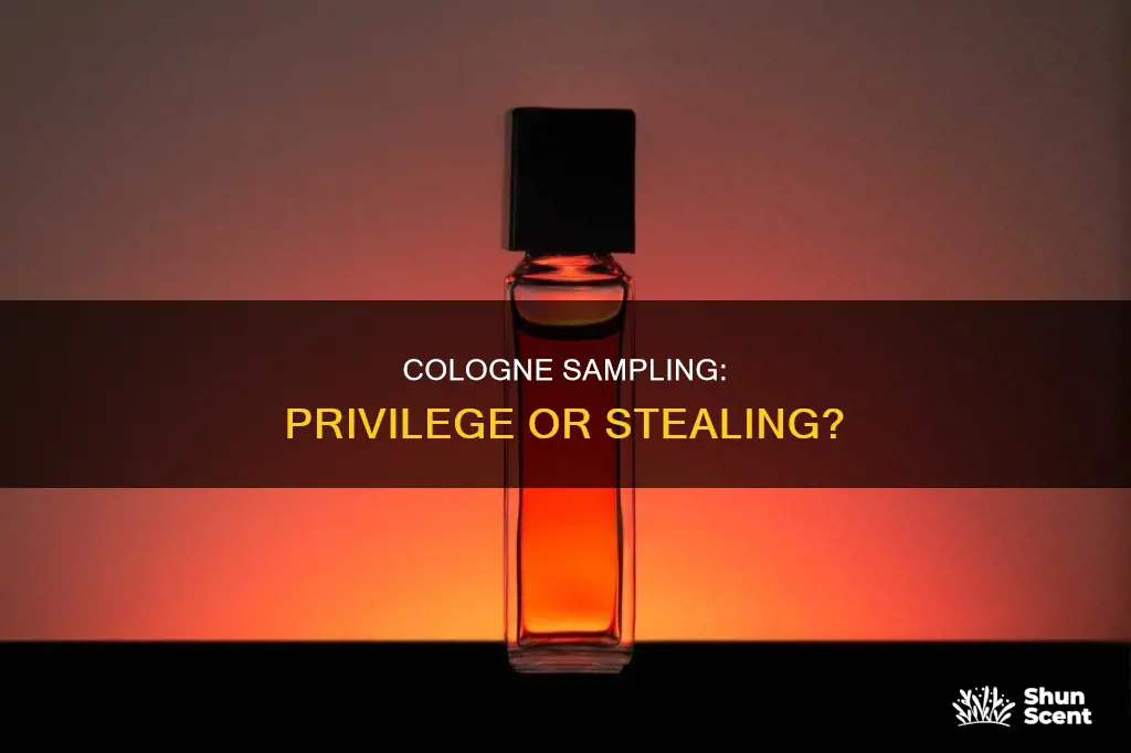 is sampling the cologne at a store considered stealing