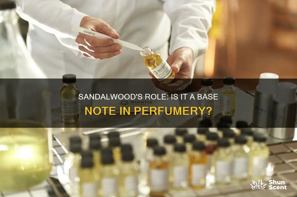 is sandalwood a base note in perfume making